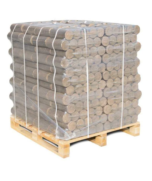 PREMIUM Hartholzbriketts rund 960kg Palette
