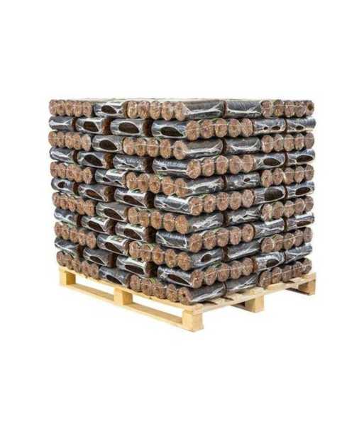 BIOMAC Rindenbriketts rund / GLUTHALTER 1000kg Palette